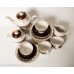 Porcelāna tējas servīze 6 personām, tases, cukurtrauks, krējuma trauks, kafijas kanna, RPR
